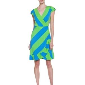 Lilly Pulitzer Blue and Green Midi Dress